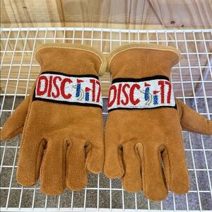 Astis Tan Suede Gloves with Red Lining